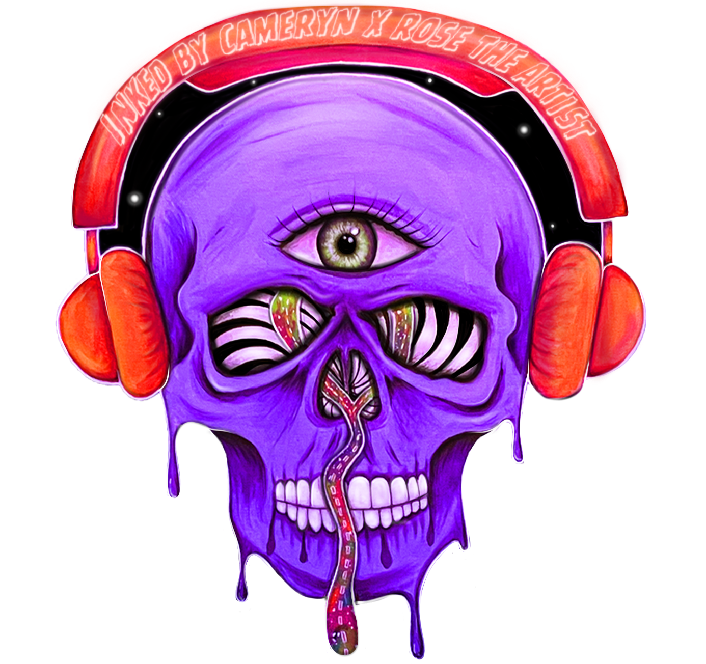 Collab Sticker - Inked by Cameryn & Rose The Artist